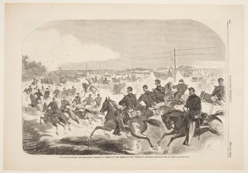 Unionens kavaleri og artilleri starter i jagten på oprørerne op ad Yorktown Turnpike