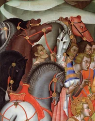 Tilbedelse af Magi, detaljer (Maleri