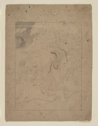 Abhisarika Nayika (Heltinde, der trodser natten)