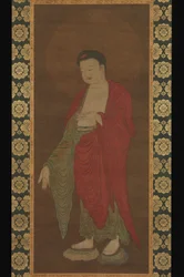 Buddha Amitabha stiger ned fra sit rene land