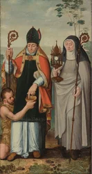 Hollandsk: Sankt Klara og Sankt Martin af Tours Sankt Klara og Sankt Martin af Tours