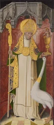 Fransk: Retable de la Chartreuse Saint-Honoré de Thuison-lès-Abbeville: Saint Hugues Altertavle fra Thuison-les-Abbeville: Saint Hugh of Lincoln