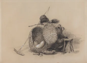 Stilleben med rake