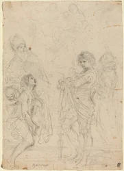 Madonna og barn med de hellige Gimignano, Johannes Døberen, George og Peter Martyr