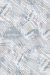 Geometrisk abstrakt kunst i kølige nuancer