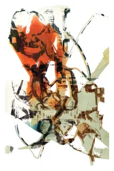Dynamisk orange abstrakt
