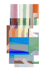 Afdæmpet geometrisk collage