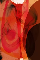 Orange-rød abstrakt strømning