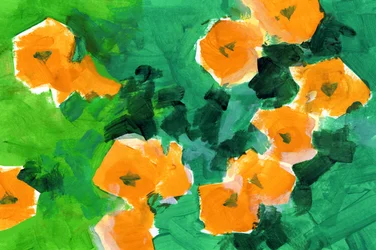 Levende orange blomster
