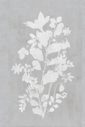 Hvid blomstersilhuet