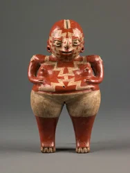 Kvindefigur, sen formativ periode, ca. 500-0 f.Kr (keramik)