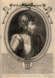 Portræt af Philip IV the Bel (1268 - 1314), konge af Frankrig - Philip IV the Fair (1268-1314) Konge af Frankrig - gravering fra 
