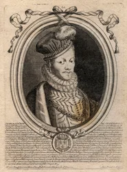 Portræt af kong Louis XII (1462-1515) - Portræt af Louis XII af Frankrig (1462-1515), konge af Frankrig - gravering fra 
