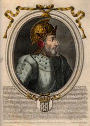 Portræt af Philip IV the Bel (1268 - 1314), konge af Frankrig - Philip IV the Fair (1268-1314) Konge af Frankrig - gravering fra 