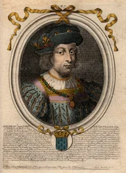 Portræt af Filip 5. den lange (1294-1322), konge af Frankrig - Filip 5. (1294-1322) 