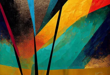 Vilkas syksy: abstrakti tulostettava taide, seinätaide | Kanvastulosteet