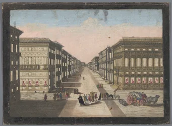Gezicht op de Strada Nuova te Genua Udsigt over Strada Nuova