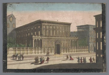 Se på Palazzo Doria-Tursi te Genua Udsigt over Palazzo del Duca d
