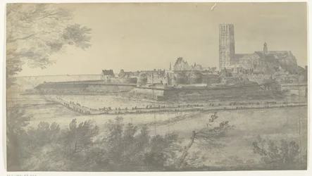 Udsigt over Harderwijk, 1672 Fotos af tegninger af den franske invasion af Holland i 1672 af Adam Frans van der Meulen bevaret i Manufacture des Gobelins (serietitel)