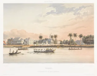 Regeringshus og plads i Paramaribo Udsigt fra Hollands Vestindien (serietitel)