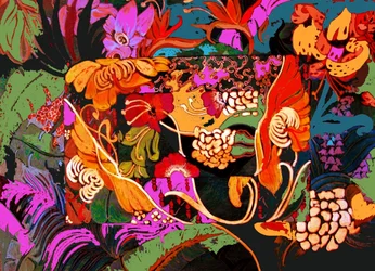 Blomstercollage, 2016 (blandede medier)
