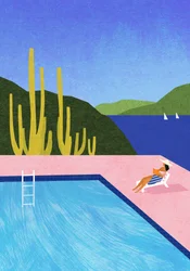 Udsigt til havet ved poolen