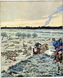 Slagskibe? Der er ikke mere! En generals svar til en officer, der krævede forstærkning i slaget ved Reichoffen, kendt for sin tunge pligt i 1870. Illustration af Job (Jacques Marie Gaston Onfray og Breville) (Jacques-Marie) (1858-1931) for t.
