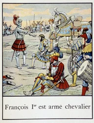 Francois 1er er et ridderligt våben - i "" A little history of France"" af Jacques Bainville, red. Manke