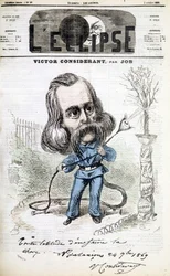 Humoristisk tegning på Victor Recital (1808 - 1893) af Job. Cover af "" L