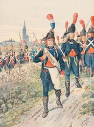 Jacques Marie Gaston Onfroy de Breville dit JOB (1858-1931) - Franske tropper holdt til enhver tid: Strasbourg Pontonniers (1793), Privat samling