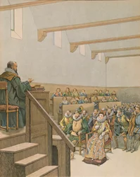 Jacques Marie Gaston Onfroy de Breville dit JOB (1858-1931) - Belgiens historie: Ærkehertug Albert af Østrig (1559-1621) og ærkehertuginde Isabelle (Isabelle af Spanien)