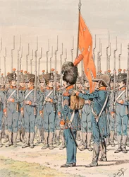 Jacques Marie Gaston Onfroy de Breville dit JOB (1858-1931) - Udrustning af franske tropper til enhver tid: Let infanteristyr, privat samling