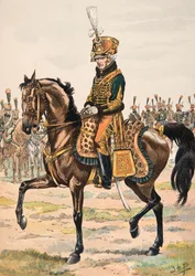 Jacques Marie Gaston Onfroy de Breville dit JOB (1858-1931) - Udrustning af franske tropper til enhver tid: General kommanderende for et af æresvagternes regimenter i 1813, privat samling