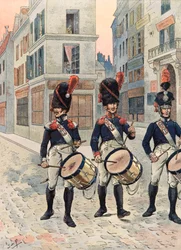 Jacques Marie Gaston Onfroy de Bréville, kaldet JOB (1858-1931) - Franske troppers beklædning gennem tiderne: trommeslagere fra Paris