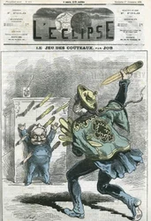 Le jeux des knives, Adolphe Thiers (1797-1877), fransk historiker og statsmand. Cover i "" L