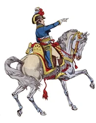 Napoleon til hest - litografi af Job (Jacques Onfroy de Breville) fra "" Le Grand Napoleon des Petites Enfants""" 1893