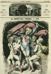 Ekspedienterne strejker, illustrationen foreslår at klæde danserne af Jean-Baptiste (Jean Baptiste) Carpeauxs "" La Danse" på inden vinteren. Cover i "" L