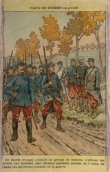 1. verdenskrig: Hyldest til de sårede (illustration)