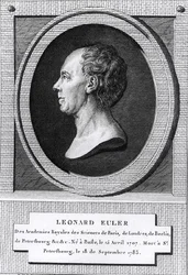 Portræt af Leonard Euler (1707-83) (gravering) (s/h foto)